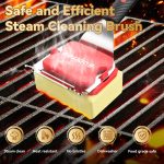 SODITER Grill Brush Bristle Free with Cleaner Scraper,Steam Grill Brush for Outdoor Grill,Replaceable Head Barbecue Grill Safe Cleaner Brush,Seamless-Fit Cast Iron/Stainless-Steel Grates(two brush heads). - Image 7