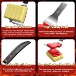 SODITER Grill Brush Bristle Free with Cleaner Scraper,Steam Grill Brush for Outdoor Grill,Replaceable Head Barbecue Grill Safe Cleaner Brush,Seamless-Fit Cast Iron/Stainless-Steel Grates(two brush heads). - Image 4