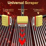 SODITER Grill Brush Bristle Free with Cleaner Scraper,Steam Grill Brush for Outdoor Grill,Replaceable Head Barbecue Grill Safe Cleaner Brush,Seamless-Fit Cast Iron/Stainless-Steel Grates(two brush heads). - Image 3